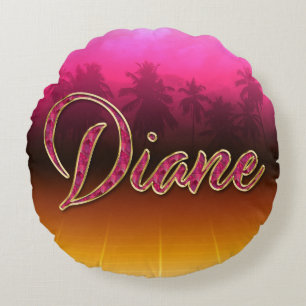 Diane Vorname Name golden pink Kissen