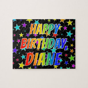 "DIANE" Vorname, Spaß "GLÜCKLICHER BIRTHTAG" Puzzle