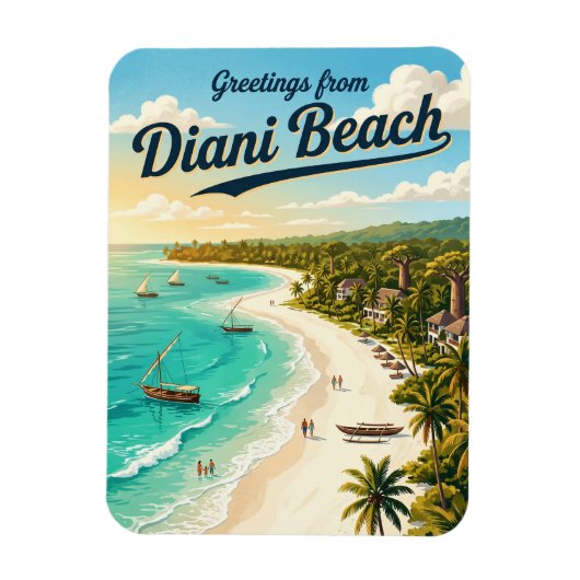 Diani Beach Kenia Magnet (Vertikal)