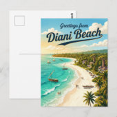 Diani Beach Kenia Postkarte (Vorne/Hinten)