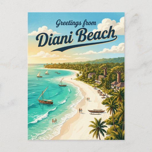 Diani Beach Kenia Postkarte (Vorderseite)