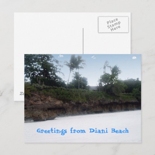 Diani Beach Kenya Postcard Postkarte (Vorne/Hinten)