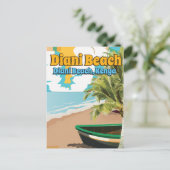 Diani Beach Kenya Vintage Reiseplakat. Postkarte (Stehend Vorderseite)