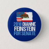Dianne Feinstein für den kalifornischen Senat 2018 Button (Vorderseite)