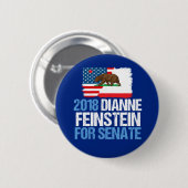Dianne Feinstein für den kalifornischen Senat 2018 Button (Vorne & Hinten)