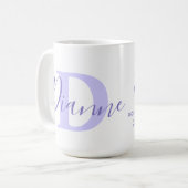 Dianne text blue lila name bedeutet Kaffee Tasse (Vorderseite Links)