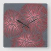 Dianthus 2-Up II Quadratische Wanduhr (Vorderseite)
