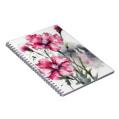 Dianthus - Aquarellblumen Notizblock (Rechte Seite)