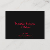 Dianthus blüht ATC Visitenkarte (Rückseite)