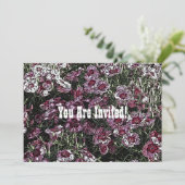 DIANTHUS-BLUME EINLADUNG (Stehend Vorderseite)