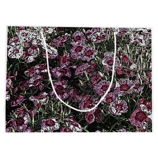 DIANTHUS-BLUME GROßE GESCHENKTÜTE (Rückseite)