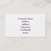 DIANTHUS VISITENKARTE (Rückseite)