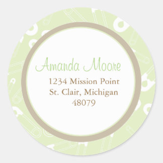 Diaper Buttone bevorzugen Sticker oder Adressetike