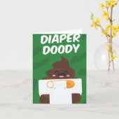 Diaper Doody Puns Kinderdusche Grußkarte Karte (Gelbe Blume)