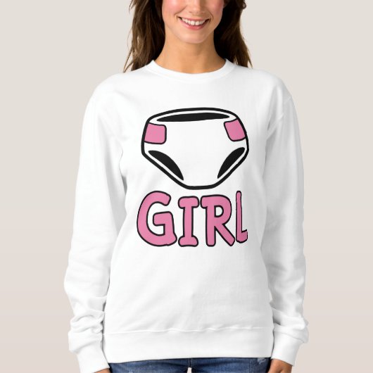DIAPER GIRL SWEATSHIRT (Vorderseite)