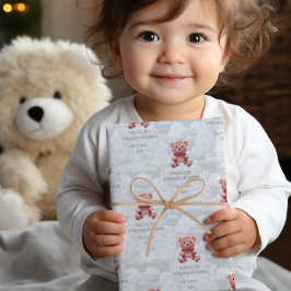 Diaper King Teddy Bär Custom Happy Geburtstagsname Geschenkpapier