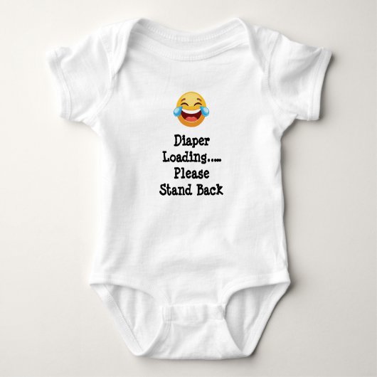 Diaper Loading… Please Stand Back Baby Strampler (Vorderseite)