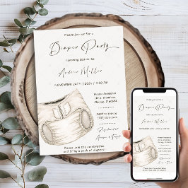 Diaper Party - individuelle Einladung für den künf