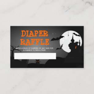 Diaper Raffe Ticket Halloween Thema Kinderdusche Begleitkarte