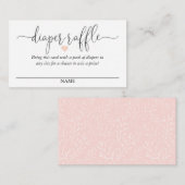 Diaper Raffeln Skripttext mit rosa Herz Begleitkarte (Vorne/Hinten)