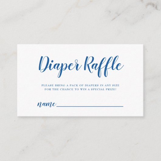 Diaper Rafffle Ticket Bright Blue Polka Dot Begleitkarte (Vorderseite)