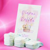 Diaper Raffle Baby Animal Safari in Rosa Sockelschild