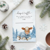 Diaper Raffle Baby Cow Calf Winter Christmas Begleitkarte