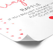 Diaper Raffle Baby Duschsignatur digital oder druc Poster (Ecke)