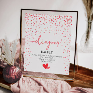 Diaper Raffle Baby Duschsignatur digital oder druc Poster