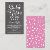 Diaper Raffle Baby Es ist kalt draußen Begleitkarte (Vorne/Hinten)