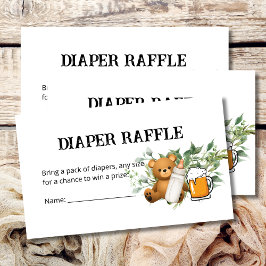 Diaper Raffle Baby ist Brauthema Begleitkarte