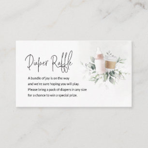 Diaper Raffle Baby ist das Brechen des Kaffees Pin Begleitkarte