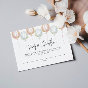 Diaper Raffle Ballon Geschlecht Reveal Baby Dusche Begleitkarte