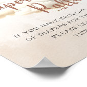 DIAPER RAFFLE Bear Simple Baby Showspiel Poster (Ecke)