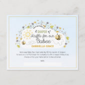 Diaper Raffle Bee Theme Card Mitteilungskarte (Vorderseite)