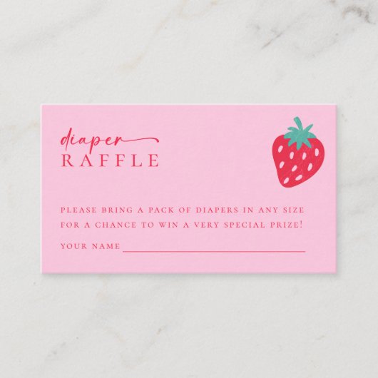 Diaper Raffle Berry Sweet Baby Dusche Begleitkarte (Vorderseite)