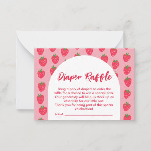 Diaper Raffle Berry Sweet Baby Niedlich Flat Note  Mitteilungskarte