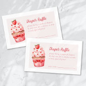 Diaper Raffle Berry Sweet Pink Cupcake Hearts Begleitkarte