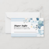 Diaper Raffle Blue Baby Duschkarte Mitteilungskarte (Vorderseite)