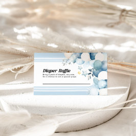 Diaper Raffle Blue Baby Duschkarte Mitteilungskarte