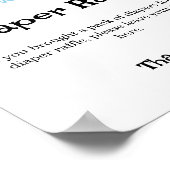 Diaper Raffle Blue Boy Babydusche Schild (Ecke)