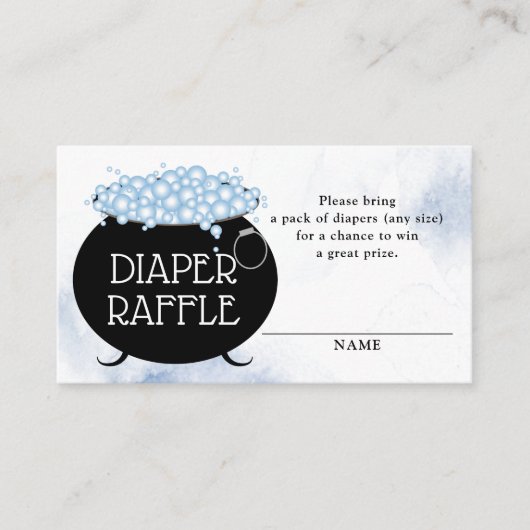Diaper Raffle Blue Brew Halloween Baby Showe Begleitkarte (Vorderseite)