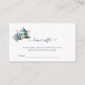 Diaper Raffle Blue Hydrangea Tee Party Begleitkarte (Vorderseite)