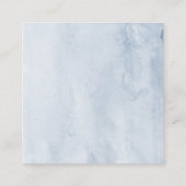 Diaper Raffle Blue Pink Floral Baby Dusche Quadratische Visitenkarte (Rückseite)