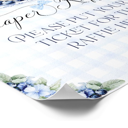 Diaper Raffle Blueberry Pancake Baby Brunch Poster (Ecke)