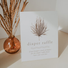 Diaper Raffle Boho Beach Baby Dusche Sockelschild