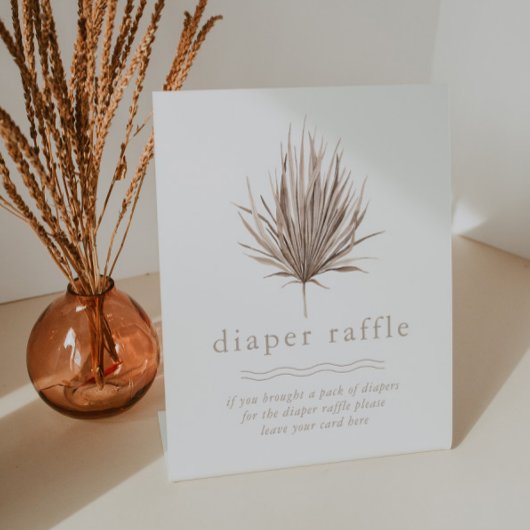 Diaper Raffle Boho Beach Baby Dusche Sockelschild