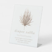 Diaper Raffle Boho Beach Baby Dusche Sockelschild (Vorderseite)