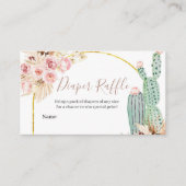 Diaper Raffle Boho Cactus Floral Enclosure Card Begleitkarte (Vorderseite)