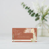 Diaper Raffle Boho Foliage Terracotta Babydusche Begleitkarte (Stehend Vorderseite)